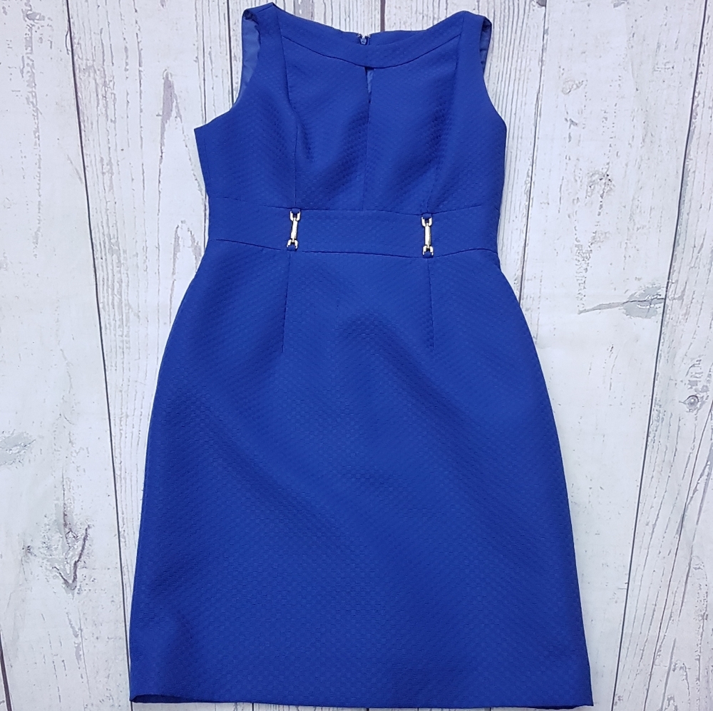 Tahari Arthur S Levine Blue Dress